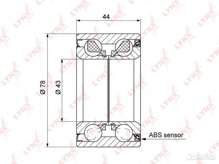 Подшипник ступицы honda civic 06- перед. WB1354