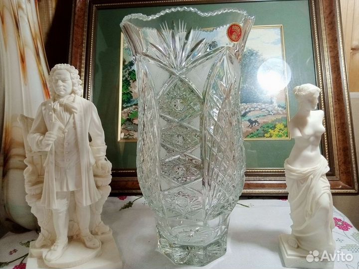 Богемской хрусталь. 24PbO.Ваза Чехословакия