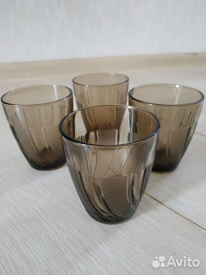 Стаканы коричневой тонировки, Индонезия,240мл.4шт