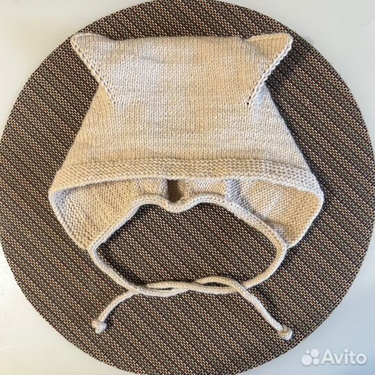 Шапка-чепчик с ушками, коточепчик