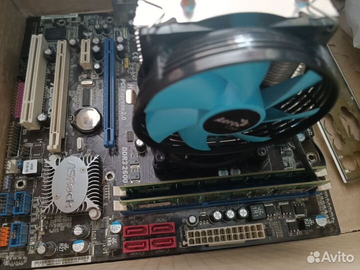 Материнская плата asrock H55m + ddr3 2x2gb+проц