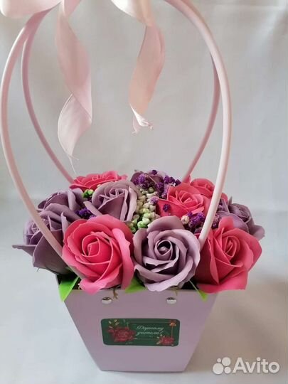 Букет из мыльных роз