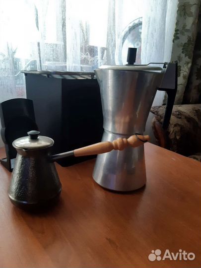 Кофеварка гейзерная ссср.Турка.Пресс ручной СССР