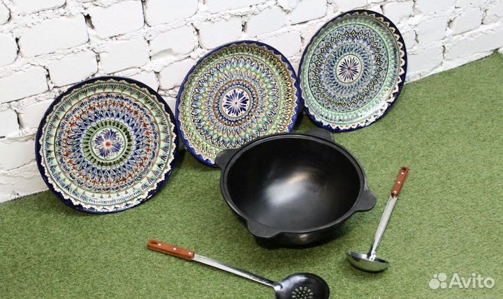 Казан чугунный с печкой