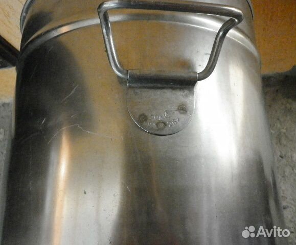 Кастрюля 55 л из пищевой нержавейки 3 мм утолщен
