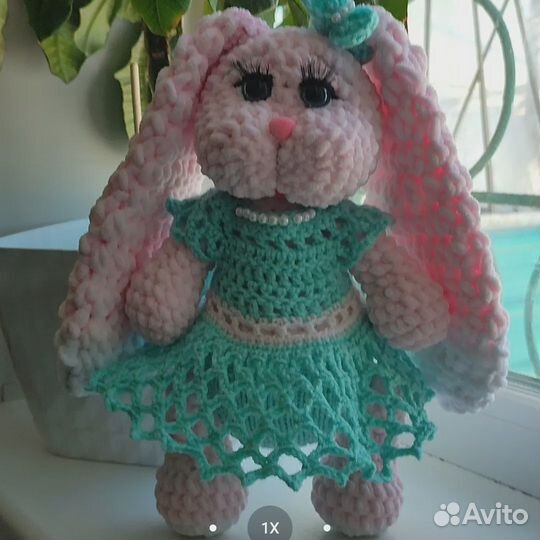 Вязаный зайка