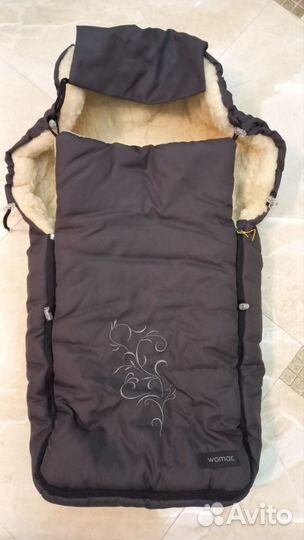 Зимний конверт в коляску на овчине