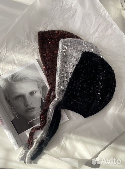 Чепчик с пайетками