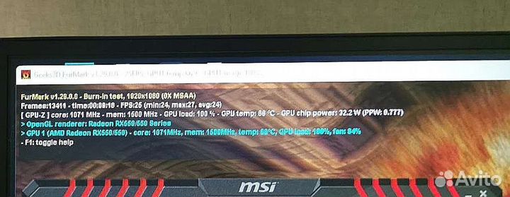 Видеокарта Sapphire rx 550 4gb