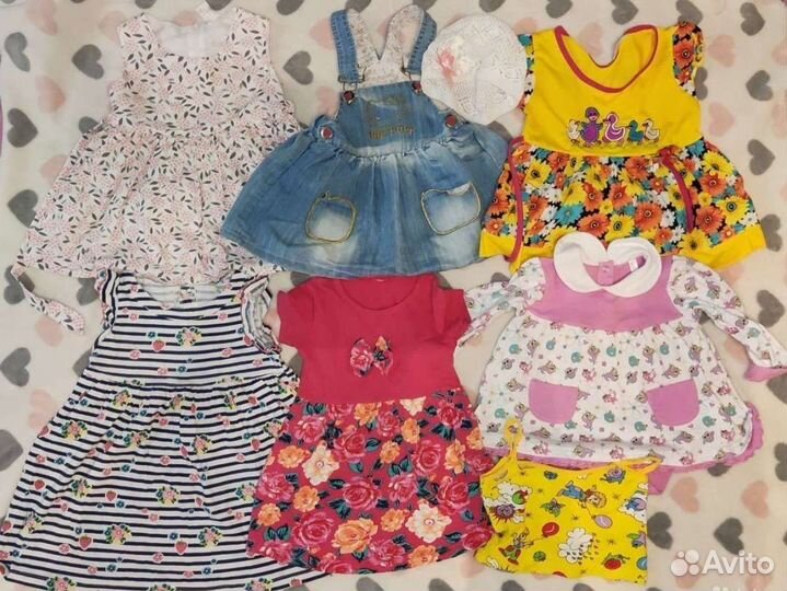 Вещи пакетом для девочки 3-18 мес