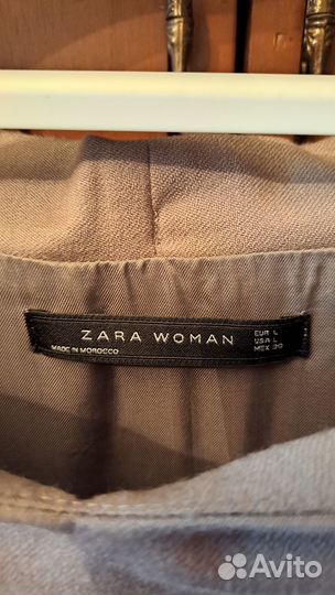 Шерстяное платье Zara Woman с брошью-цветком