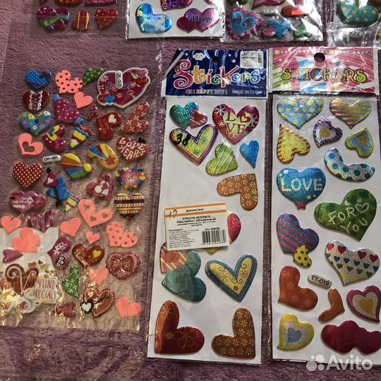 Наклейки сердечки