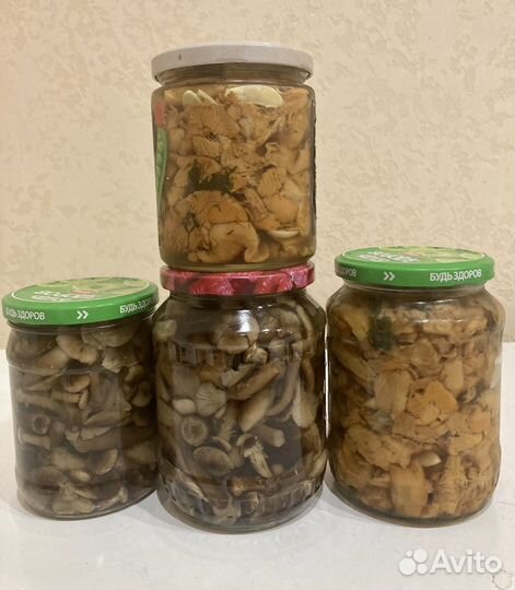 Грибы Опята маринованные, Лисички соленые