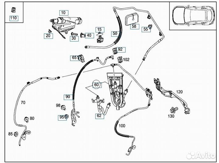 Трубка кондиционера Mercedes Glc 250 C253 M274.920