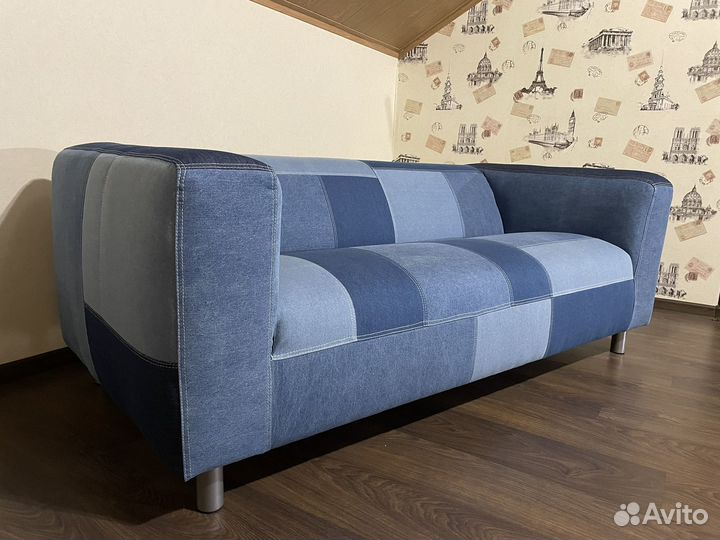 Диван джинсовый