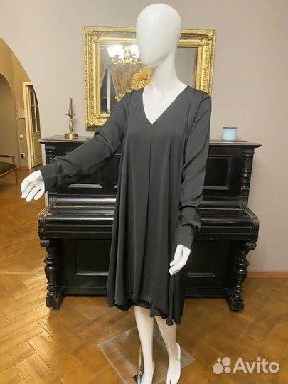 Италия L шелковистое платье винтаж отл сост