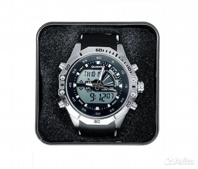 Часы мужские Quamer (силиконовый ремень)