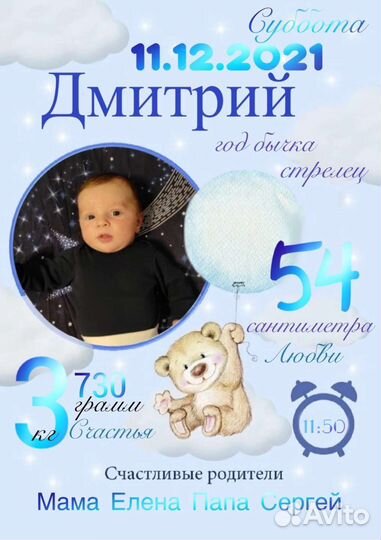 Детская метрика, постеры