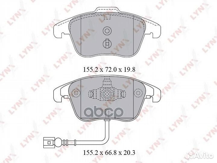 Колодки торм.пер.VW tiguan 1.4-2.0 07 BD-8038