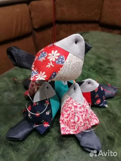 Текстильные птички ручной работы