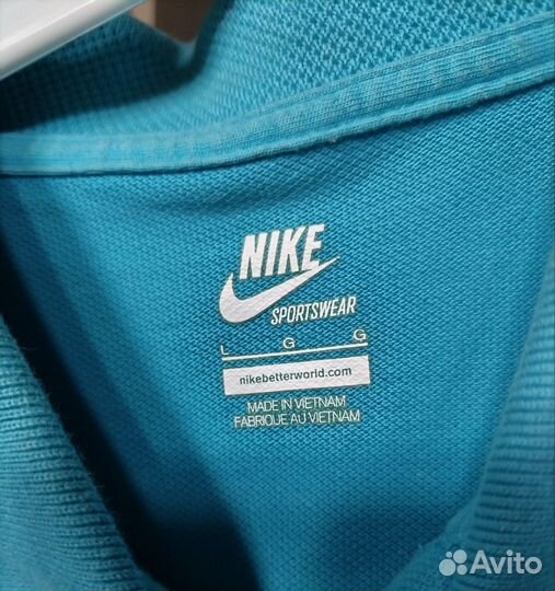 Футболка поло Nike голубая L