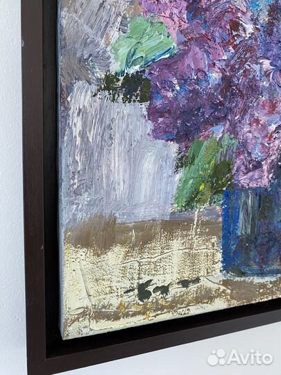 Картина маслом на холсте сирень