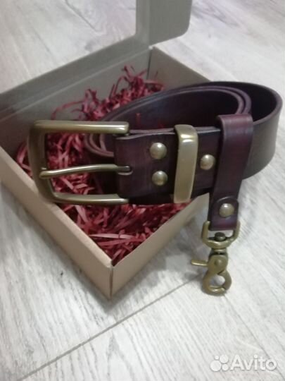 Мужской кожаный ремень ручной работы