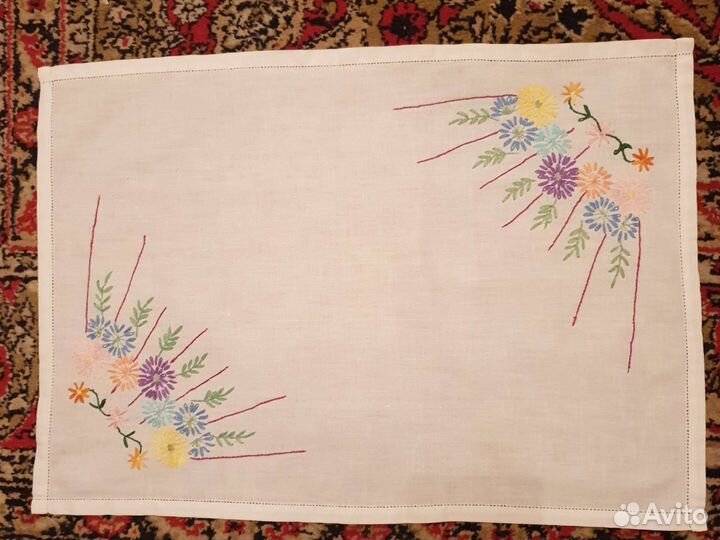Винтажные салфетки, полотенце лен