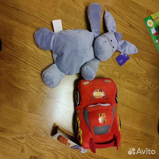 Игрушки мягкие. Ослик, молния Маквин