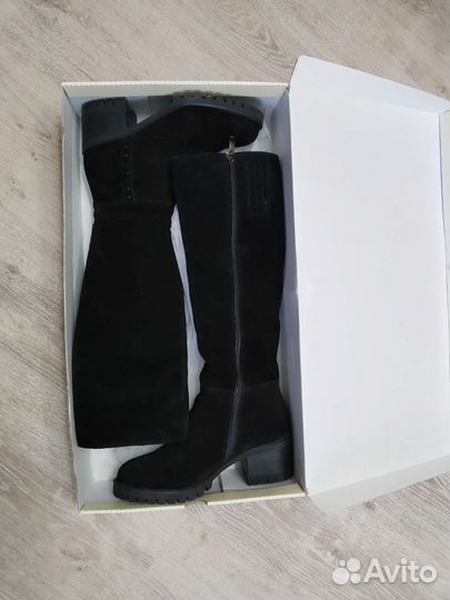 Сапоги замшевые, зимние