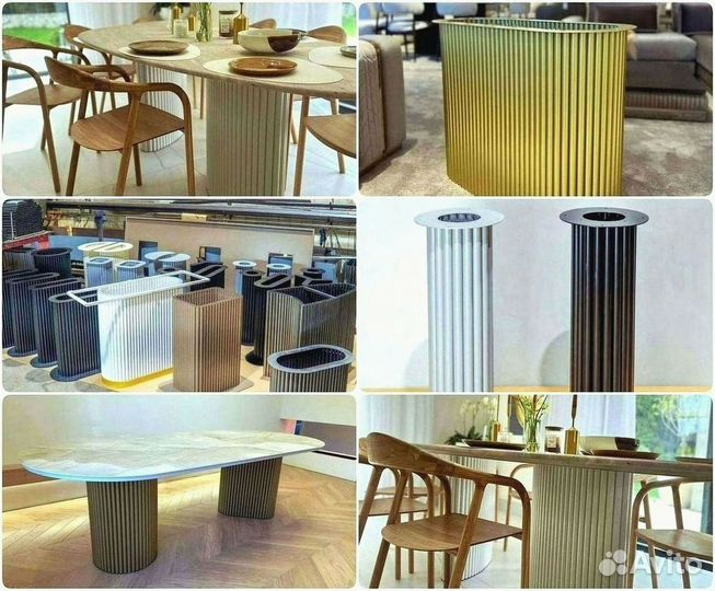 Ножки для стола / Подстолье золото