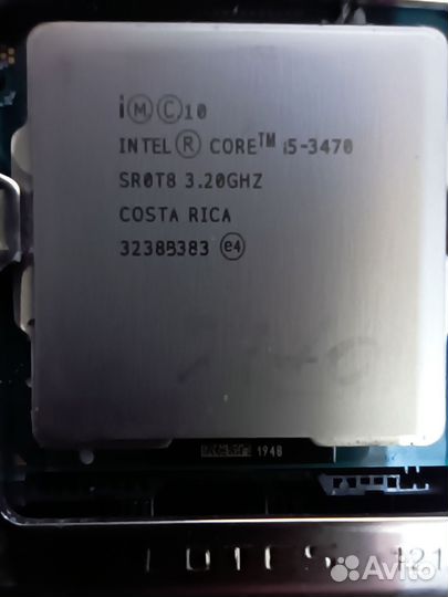 Материнская плата GA-H77-DS3H+i5-3470+ram 8gb