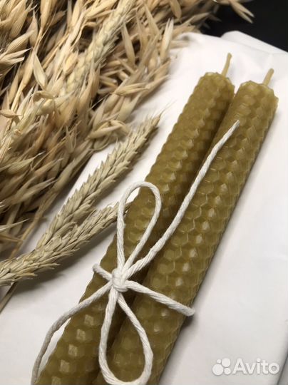 Свечи из вощины, медовые свечи, набор свечей