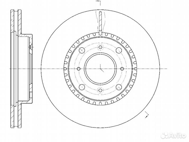 Диск тормозной вентилируемый G-brake GR-20409