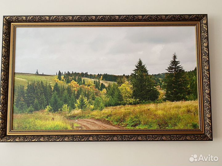Картина постер на холсте 67,5 110 пейзаж