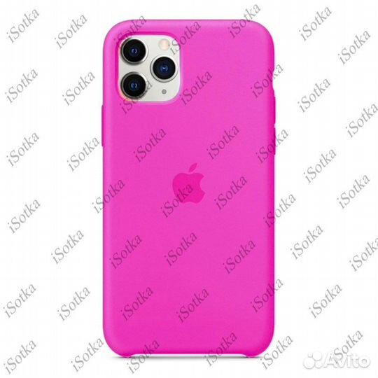 Чехол Apple iPhone 11 Silicone Case (ярко-розовый)