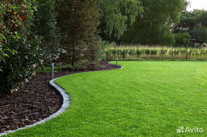 Укладка рулонного газона