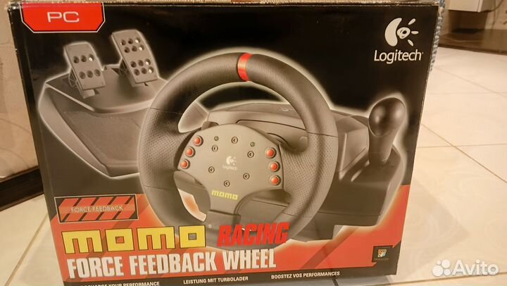 Игровой руль с педалями logitech