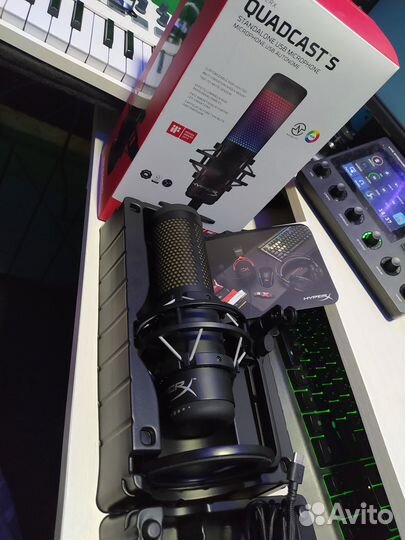 Микрофон HyperX QuadCast S конденсаторный USB