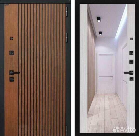 Дверь входная коричневая Итальянская фурнитура