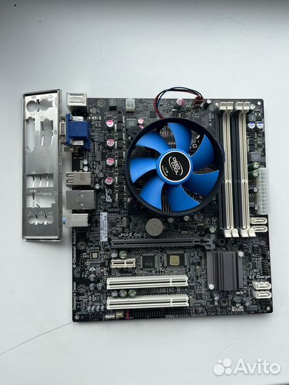 Материнская плата ECS H61H2-M +процессор и кулер