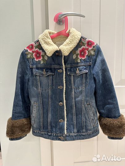 Джинсовая куртка утепленная для девочки