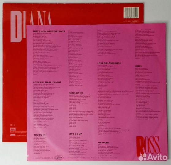 LP Diana Ross – Ross / Capitol - Germany 1983