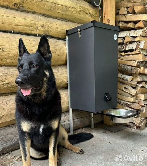 Кормушка автоматическая для собак,коричн.серая 7кг