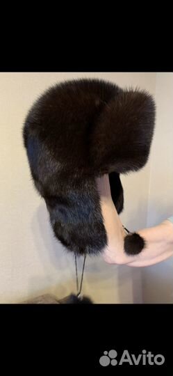 Шапка ушанка норковая женская