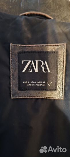 Кожаная куртка Zara L