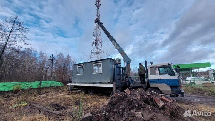 Аренда и услуги манипулятора, стрела 7 т, 18 м, борт 16 т, 7.2 м