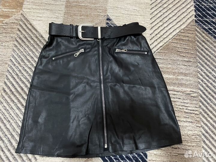 Кожаная юбка 42-44