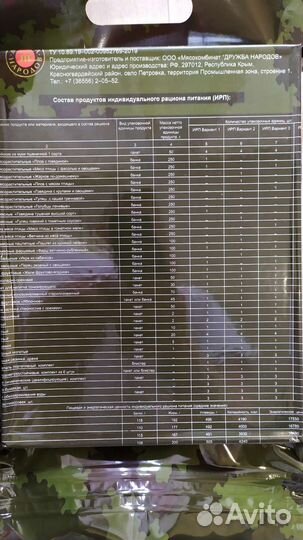 Ирп сухпай сухой паек Подарок