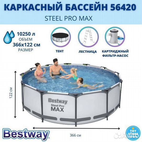 Каркасный бассейн bestway